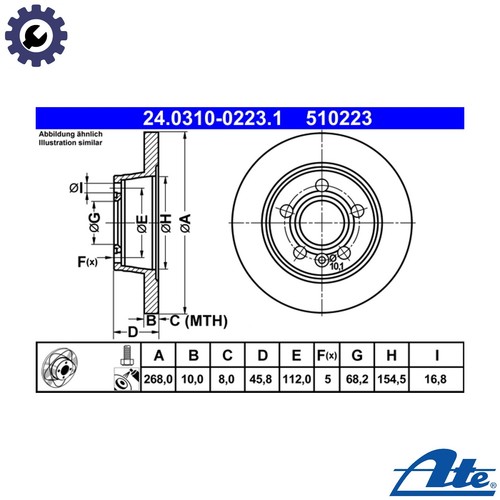 Brake disc 0310 - brake,