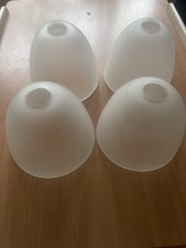 Frosted white glass domed bell shaped light shade lampshade X 4
