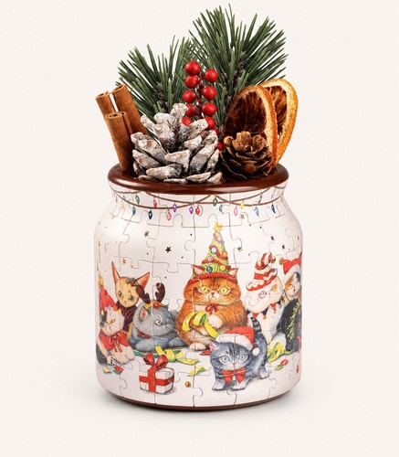 Piece christmas puzzle jar - christmas,