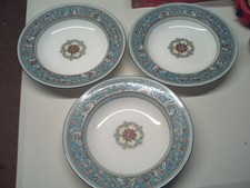 Early Wedgwood Florentine  Turquoise  23cms Plates X3 Ex Cond
