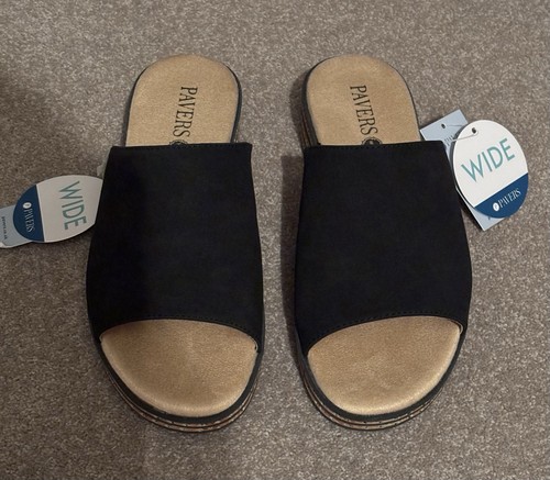 Pavers black suede sandals - pavers,