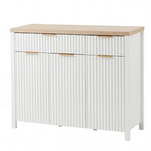 Wooden fluted sideboard - wooden, 2