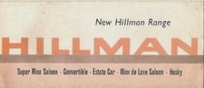 Hillman Range 1962-63 UK
