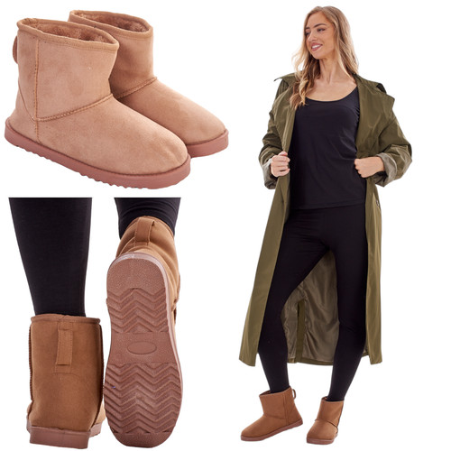 Ladies micro suede boots - micro,