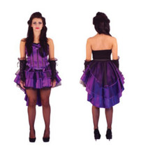 LADIES SHOWGIRL BURLESQUE DRESSING UP COSTUME -FANCY DRESS HALLOWEEN PARTY 14-16