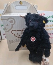 Steiff 003509 Black Titanic Mourning Bear With Red Rimmed Eyes Boxed But No COA