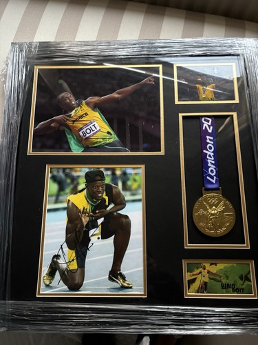 Usain bolt signed picture - usain,