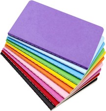 10 Pcs A6 Notebooks 60 Pages Rainbow Colorful Lined Notepad Multipack Notebook