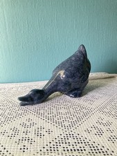 Blue Speckled Ceramic Goose