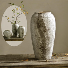 Rustic Tall Ceramic Floor Vase