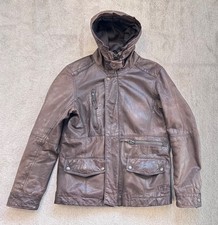 Firetrap Brown Leather Hooded