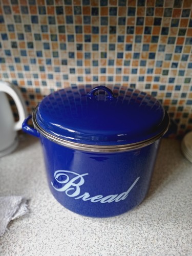 Large enamel bread bin - enamel,