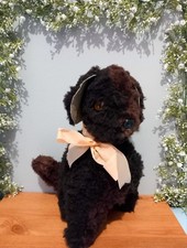 Vintage Display Only Poodle Brown Dog Plush Toy
