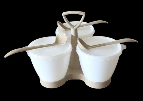 Vintage tupperware almond - vintage,