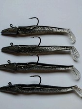 4 Sea Fishing Sand Eel Lures