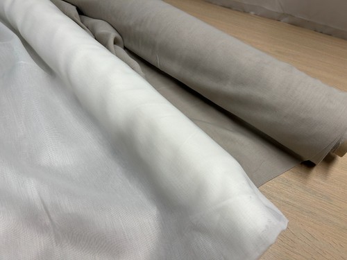 Plain linen effect voile - plain,