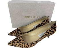 Jimmy Choo Allure Leopard Print Pony Heels Size UK 8 EU 41