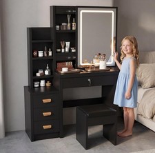 Dressing Table Mirror&Stool