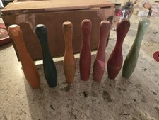 Vintage Wooden Table Skittles