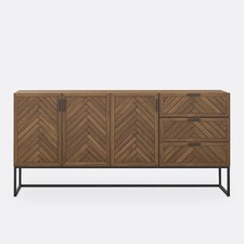 Large Parquet Wood Sideboard