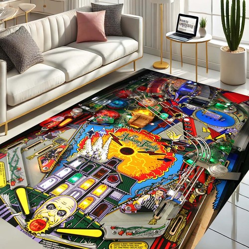 Pinball design rug arcade - pinball,