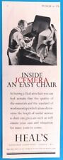 HEAL'S Furniture Armchair Manufacurers Advert - WW2 1941 Print