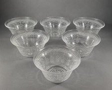 Edwardian engraved glass - 6x,