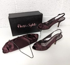 Phase Eight Yasmin Shoes & Matching Bag Purple Mother of the Bride Wedding UK 6