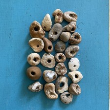 Twenty natural hag stones - natural,