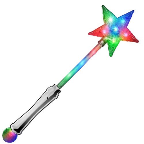 Flashing star wand - wand, 14in