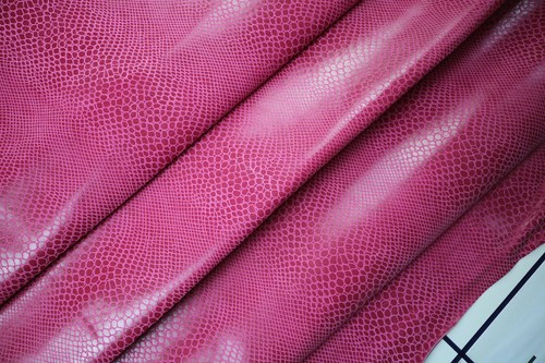 Pink leather snakeskin - , print