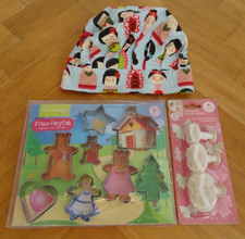 Baking set kids chef hat,cooksmart kids 8 fairytale cookie cutters, 3 butterfly