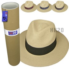 Straw Fedora Sun Hat - Panama