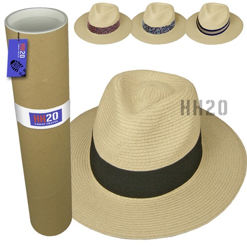 Straw fedora sun hat panama - fedora,