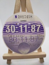 Dodge Stamped 1987 Old Original Road Car HGV Lorry Cars Tax Disc Discs Rare 87