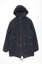 Topman Mens Blue Overcoat Coat