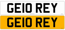 "GE10 REY" PERSONALISED PRIVATE NUMBER PLATE REG Ideal 4 GEORGIA / REY / GEL