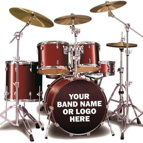Custom bass drum - drum, sticker
