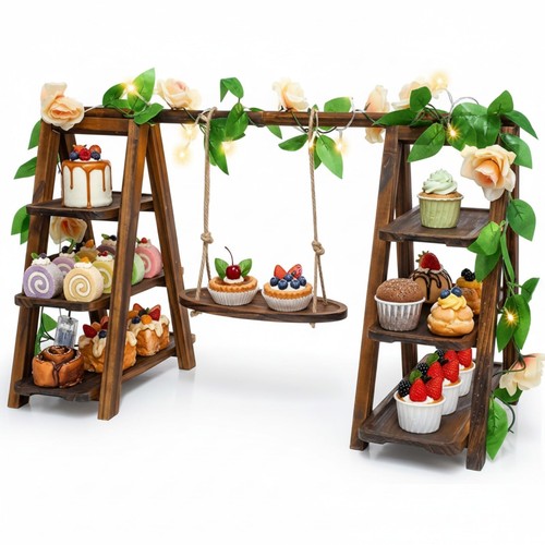Rustic wooden cupcake stand - cupcake,