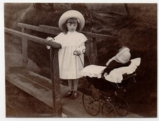 Edwardian girl with - edwardian, toy