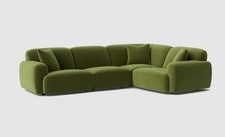 LOAF Squishblocks RHF Large Modular Sofa in Good Green Clever Velve (1914)