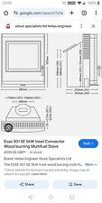 ESSE 301 INSET MULTIFUEL / WOOD BURNING STOVE / WOODBURNER + MOUNTING FRAME 