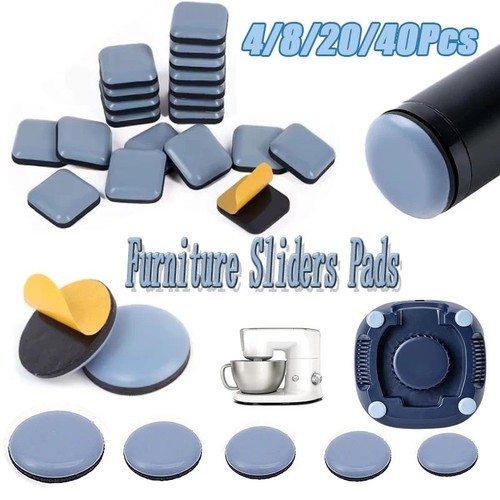 40x round furniture gliders - round,