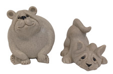 Quarry Critters Bear & Cat - Bebe & Cousin Cara - Used - Good F8 W229