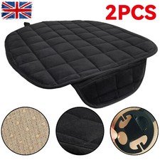 2X Universal Car Front Row Seat Cover Pad Plush Lattice Protector Cushions Mat.