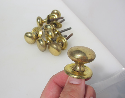 Vintage brass cabinet knob - vintage,