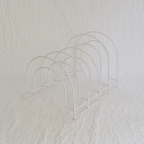 Wire record rack white - record, rack,