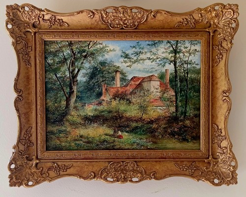 19th century antique oil - century,