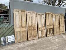 6 x ANTIQUE INTERNAL DOORS - 4 Panel / ANTIQUE PINE - Salvaged / Reclaim Joblot