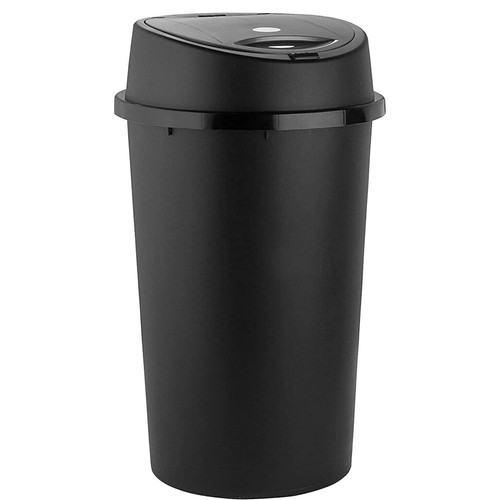 50l all black touch top - black, bin